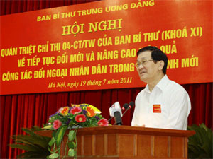 Công tác đối ngoại nhân dân là nhiệm vụ của cả hệ thống chính trị và của toàn dân