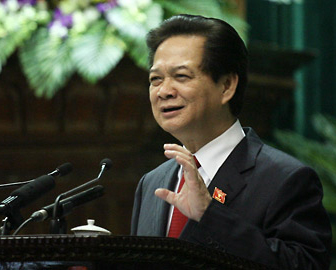 阮晋勇总理发表就职演说