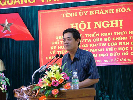 Khánh Hòa Triển khai Chỉ thị 03 về tiếp tục đẩy mạnh học tập và làm theo tấm gương đạo đức Hồ Chí Minh