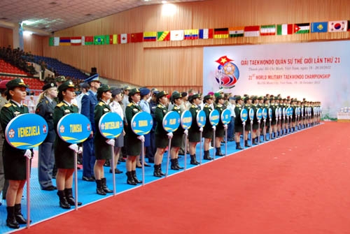 HCM-Ville 21e Championnat du monde militaire de taekwondo