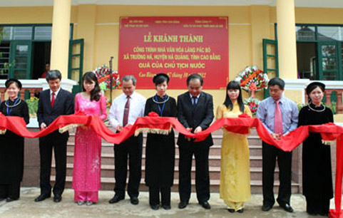 Pac Bo village cultural house opens