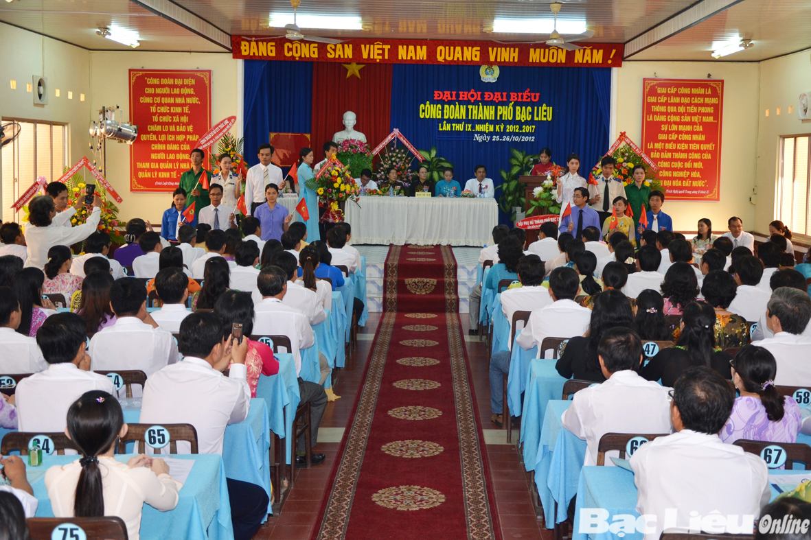 Khai mạc Đại hội đại biểu Công đoàn TP Bạc Liêu lần thứ IX nhiệm kỳ 2012 - 2017