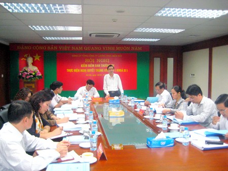Ban Thường vụ Đảng ủy Tổng công ty Lương thực miền Bắc kiểm điểm tự phê bình và phê bình