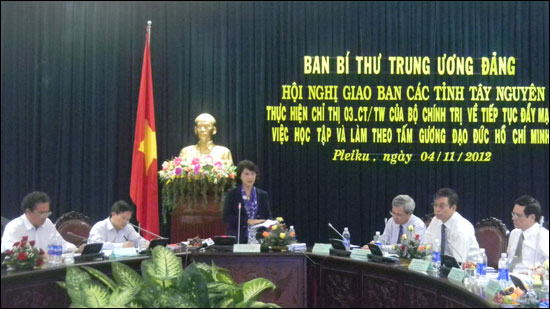 Hội nghị giao ban các tỉnh Tây Nguyên về Học tập và làm theo tấm gương đạo đức Hồ Chí Minh