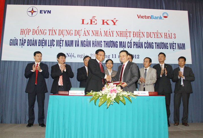 Lễ ký hợp đồng tín dụng Dự án nhà máy nhiệt điện Duyên Hải 3 giữa EVN VietinBank