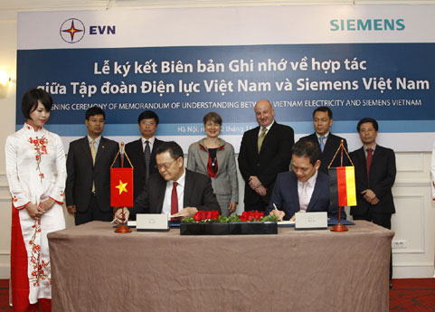 EVN và Siemens ký kết Biên bản Ghi nhớ nhằm đẩy mạnh hợp tác trong lĩnh vực Năng lượng