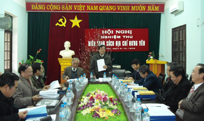 Hưng Yên Nghiệm thu biên soạn sách Địa chí Hưng Yên