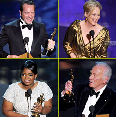 “The Artist và Hugo đại thắng tại Oscar 2012