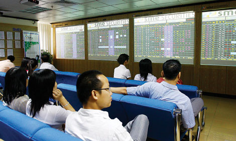 Áp lực chốt lời, chỉ số HNX-Index quay đầu giảm