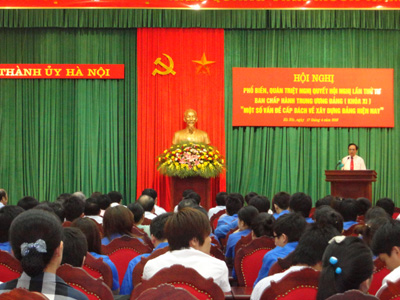Hà Nội Quán triệt Nghị quyết Trung ương 4 khóa XI cho cán bộ chủ chốt MTTQ và các đoàn thể chính trị - xã hội