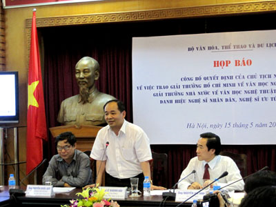 Công bố Giải thưởng Hồ Chí Minh, giải thưởng Nhà nước về văn học nghệ thuật