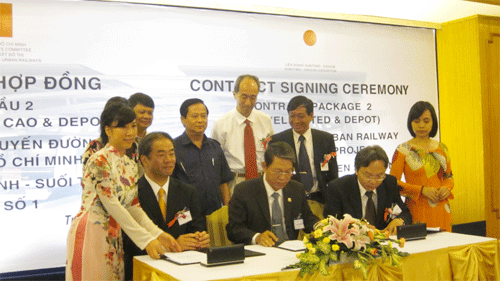 Package 2 urban railway project line 1 in Ho Chi Minh city signed