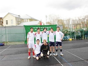 Students hold football tourney in Russia