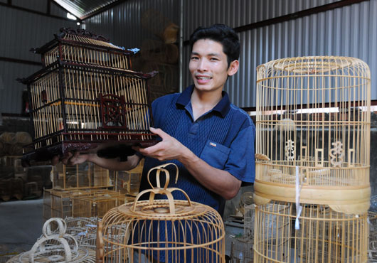 Nghề làm lồng chim ở làng Vác