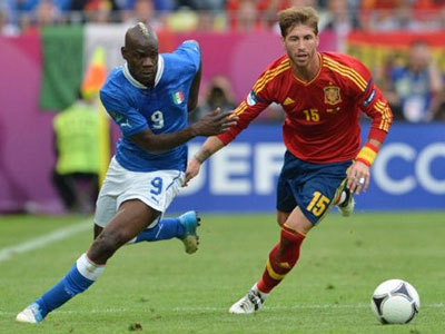 欧锦赛C组 西班牙1-1意大利