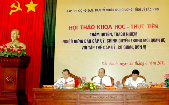 Hội thảo về thẩm quyền, trách nhiệm người đứng đầu cấp ủy, chính quyền
