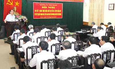 Tỉnh uỷ Hà Nam sơ kết 1 năm thực hiện Chỉ thị 03 của Bộ Chính trị