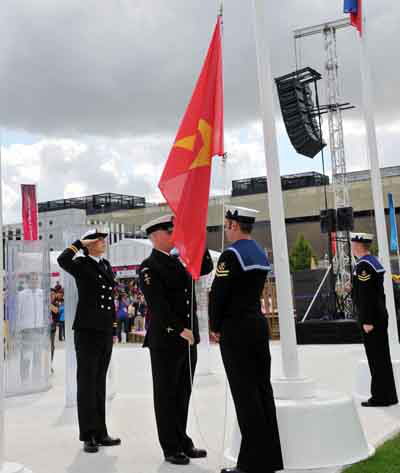 越南国旗在伦敦奥运会飘扬