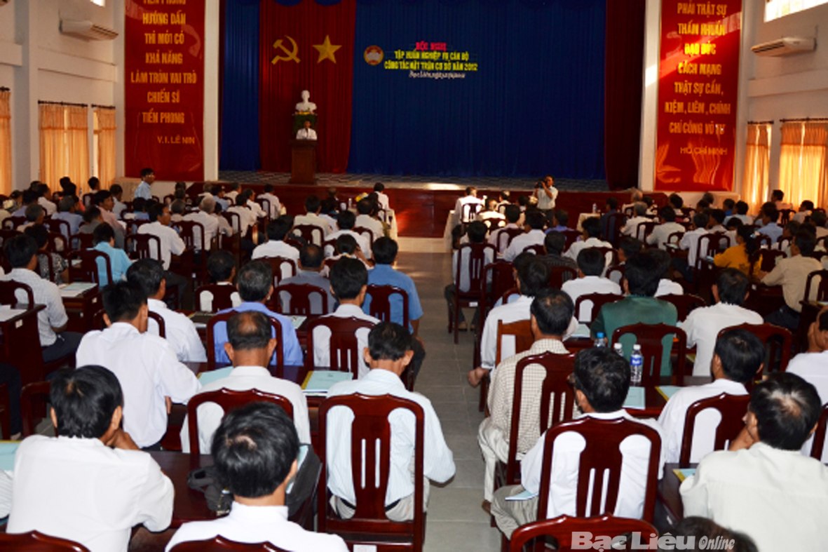 Hơn 640 cán bộ mặt trận cơ sở tỉnh Bạc Liêu được bồi dưỡng nghiệp vụ