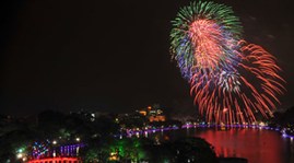 Fireworks displays to welcome Tet in Hanoi