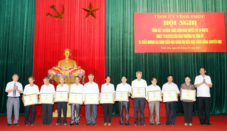 Vĩnh Phúc Tổng kết 10 năm thực hiện Nghị quyết 15-NQ TU của Ban Thường vụ Tỉnh ủy
