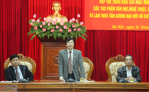 Thúc đẩy hoạt động sáng tác văn học - nghệ thuật, báo chí về học tập tấm gương đạo đức Bác Hồ