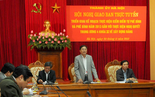 Hà Nội Hoàn thành kiểm điểm tự phê bình và phê bình trong tháng 1 2014
