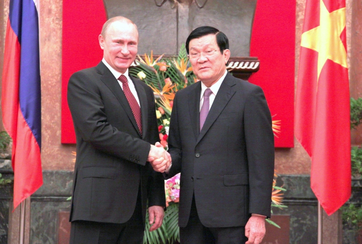 越南国家主席张晋创与俄罗斯总统普京举行会谈