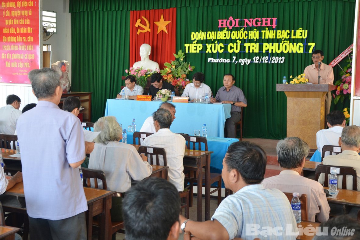 Đoàn đại biểu Quốc hội tỉnh tiếp xúc cử tri TP Bạc Liêu