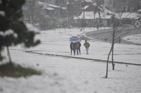 Sa Pa covered in snow