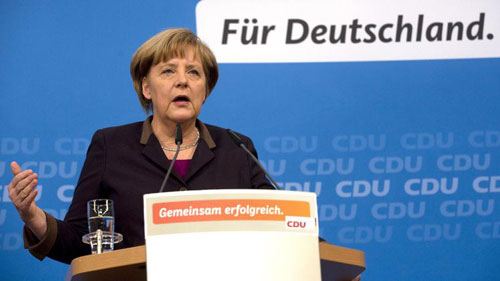 German Chancellor Angela Merkel takes oath of office