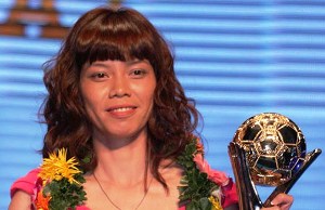 Kiêu Trinh, meilleure joueuse de football d Asie du Sud-Est en 2012