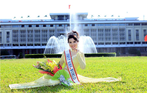 First Mrs World Doan Thi Kim Hong actively prepares for Mrs World contest