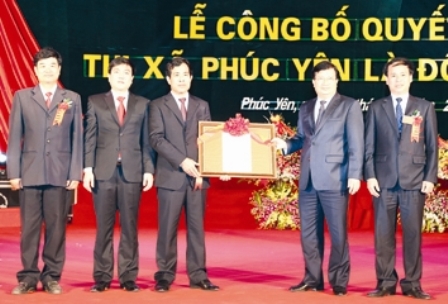 Thị xã Phúc Yên được công nhận là đô thị loại III
