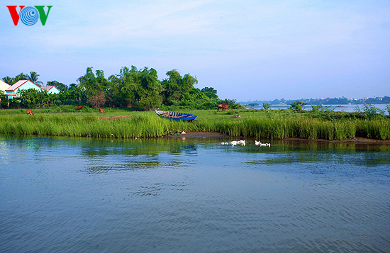 Ferry boats in Cam Kim island, Hoi An