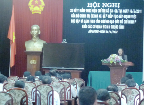 Khối các cơ quan Hành chính Nhà nước tỉnh Hải Dương sơ kết 1 năm thực hiện Chỉ thị 03