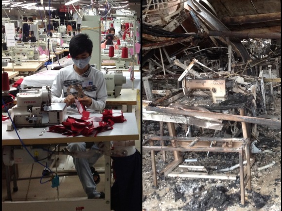 Ha Phong garment company after the fire