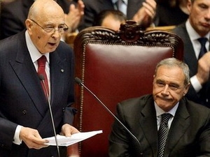 Italian President Napolitano takes oath