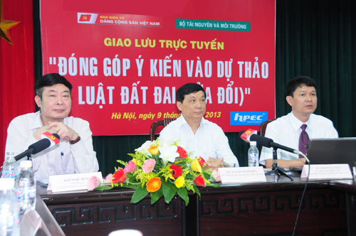 Giao lưu trực tuyến “Đóng góp ý kiến vào Dự thảo Luật Đất đai sửa đổi