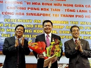 Singaporean diplomat’s contributions recognised