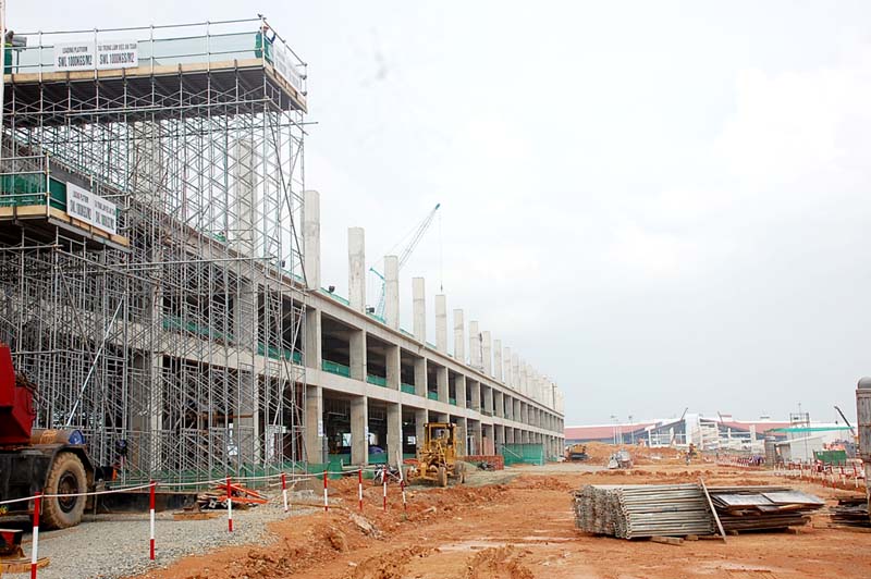 Dự án nhà ga T2 Sân bay Quốc tế Nội Bài đang được thực hiện đúng tiến độ