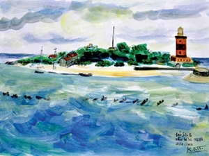 越南邓姓梁名画家“长沙—铁磊—故乡”画展在河内举行