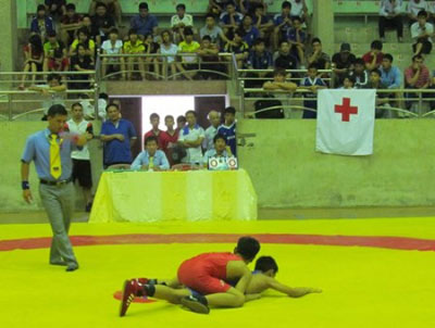 2013年“国家杯”青少年传统摔跤和自由摔跤锦标赛在太平省落下帷幕