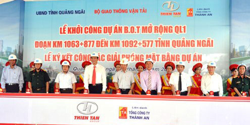 Khởi công xây dựng mở rộng gần 30 km quốc lộ 1A đi qua tỉnh Quảng Ngãi