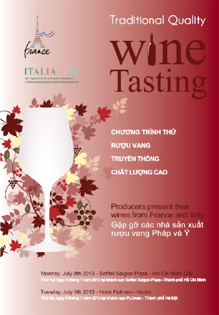 Tasting French traditional quality wines in Ho Chi Minh city and Hanoi