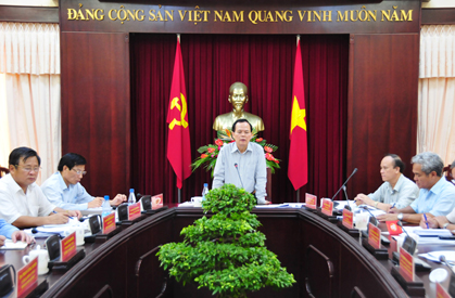 Đồng chí Ngô Văn Dụ làm việc với Ban Thường vụ Tỉnh ủy Thừa Thiên - Huế