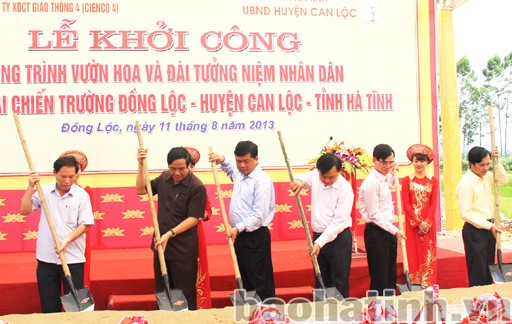 Construction of monument at Dong Loc junction starts