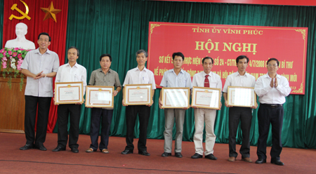 Vĩnh Phúc Sơ kết 5 năm thực hiện Chỉ thị 24-CT TW của Ban Bí thư Trung ương Đảng