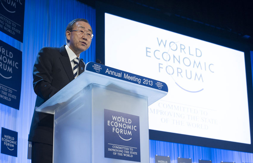 A Davos, Ban Ki-moon appelle à investir dans l avenir des adolescentes