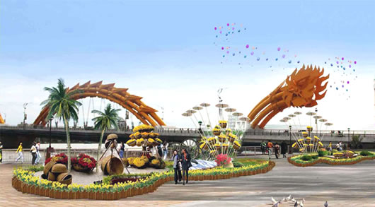 Bach Dang Spring Flower Street to welcome Tet 2014